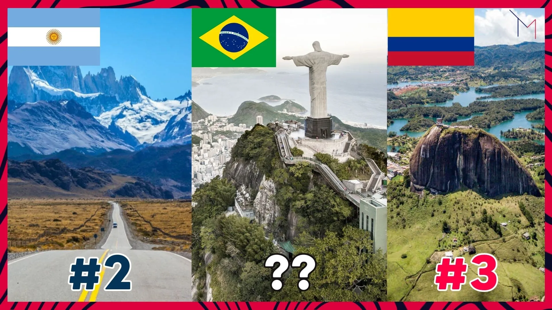 10 most popular countries in South America - best countries in South America